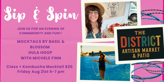 🍹💫 Friday Night Sip & Spin!! Hula Hoop Class! Friday Aug 21, 2026!