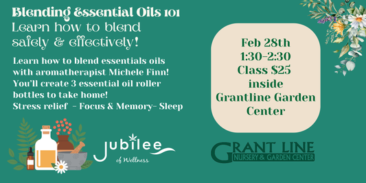 Blending Essential Oils 101 Class at Grantline!
