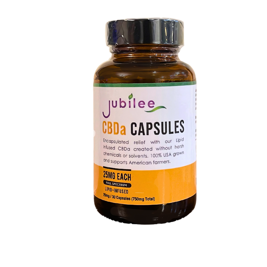 25 MG Lipid Infused CBDa & CBGa Capsules for Pain & Inflammation Relief!